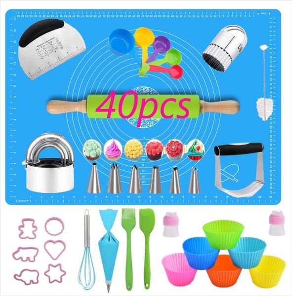 baking & pastry tools cake decoration tool set bag silicone kneading mat stainless steel nozzle noodle cutter flour mixer biscuit mold etc
baking & pastry tools cake decoration tool set bag silicone kneading mat stainless steel nozzle noodle cutter flour mixer biscuit mold etc