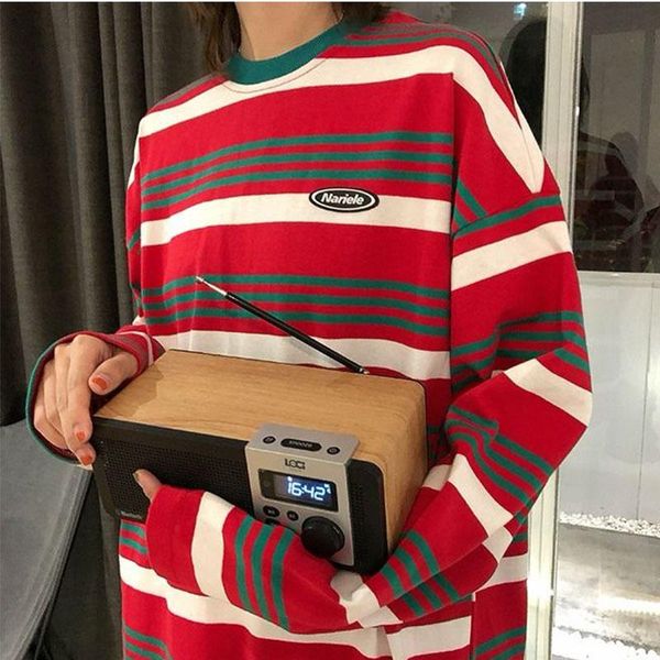 men's t-shirts men t shirt autumn striped long sleeve o neck korean fashion harajuku hip streetwear vintage couple clothing cotton male, White;black
men's t-shirts men t shirt autumn striped long sleeve o neck korean fashion harajuku hip streetwear vintage couple clothing cotton male, White;black