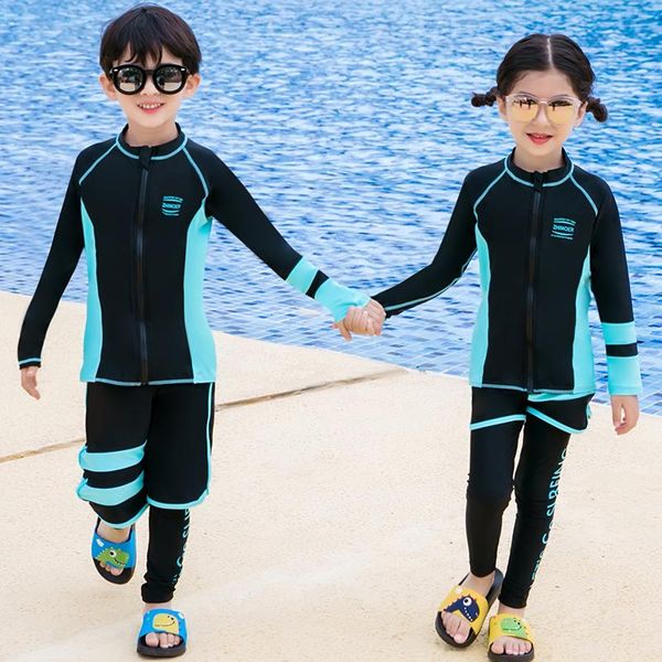 kids swimsuit rashguard girl boy 3 piece long sleeve front zipper jacket pant shorts solid blue black sportsuit surfing wetsuit one-pieces
kids swimsuit rashguard girl boy 3 piece long sleeve front zipper jacket pant shorts solid blue black sportsuit surfing wetsuit one-pieces