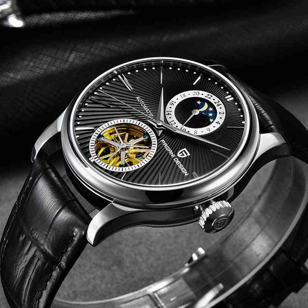 luxury brand automatic mens watches mechanical tourbillon business leather band watch stainless steel waterproof wristwatch, Silver
luxury brand automatic mens watches mechanical tourbillon business leather band watch stainless steel waterproof wristwatch, Silver