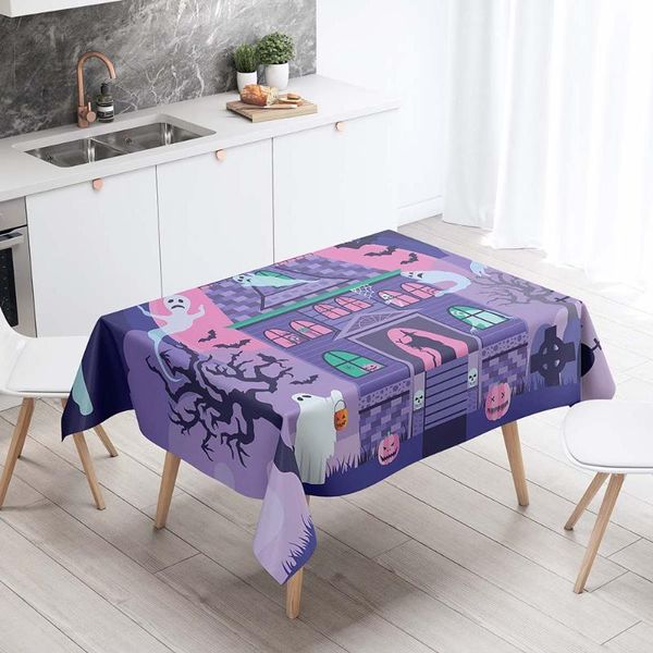 table cloth rectangular tablecloth 3d printing hallowmas pattern home decor on the kitchen