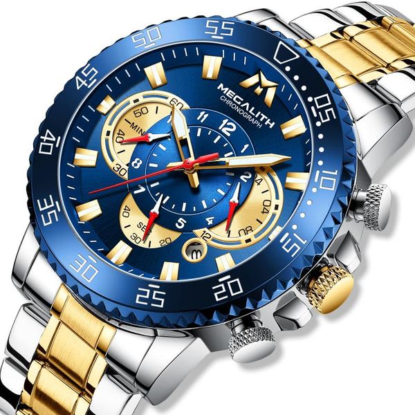 wristwatches wholesale price megalith fashion brand watches men 3atm waterproof stainless steel man quartz watch sport chronograph clock 822, Slivery;brown
wristwatches wholesale price megalith fashion brand watches men 3atm waterproof stainless steel man quartz watch sport chronograph clock 822, Slivery;brown