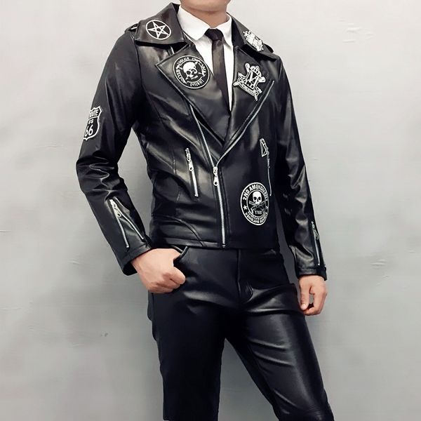 men's fur & faux man black leather jacket long sleeve punk rock skull embeded show band dance singer costumes c4ez
men's fur & faux man black leather jacket long sleeve punk rock skull embeded show band dance singer costumes c4ez