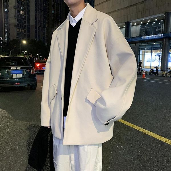 men's wool & blends 2021 mens korean fashion jackets coats man harajuku streetwear coat men solid vintage oversized trench, Black
men's wool & blends 2021 mens korean fashion jackets coats man harajuku streetwear coat men solid vintage oversized trench, Black