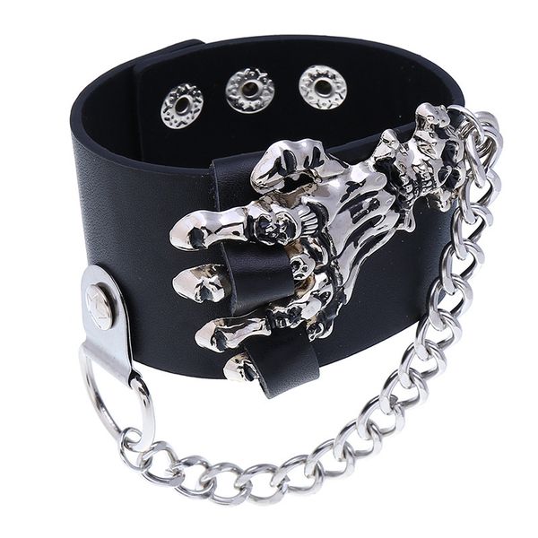 bangles bracelet men's leather personality exaggeration punk non mainstream pu sale, Black
bangles bracelet men's leather personality exaggeration punk non mainstream pu sale, Black