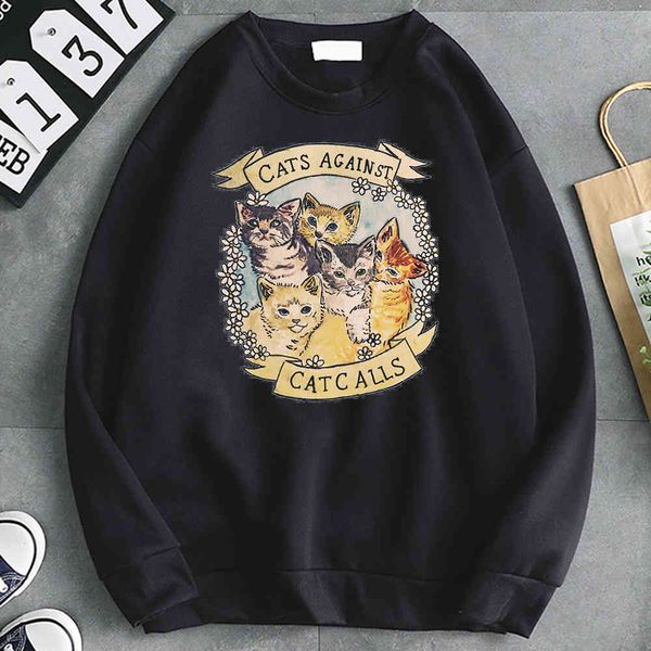 cat to cat call sweatshirt long sve wool hoodie harajuku fashion animation casual wear hoodie men, Black
cat to cat call sweatshirt long sve wool hoodie harajuku fashion animation casual wear hoodie men, Black