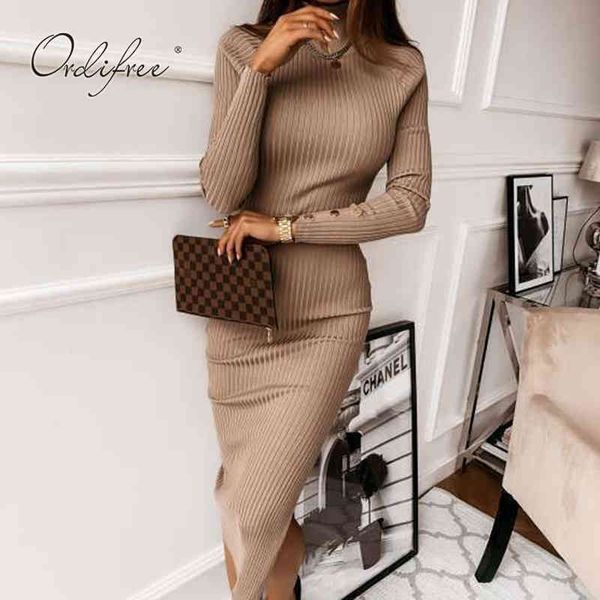 spring autumn women knitted long sleeve bodycon split turtleneck sweater dress 210415, Black;gray
spring autumn women knitted long sleeve bodycon split turtleneck sweater dress 210415, Black;gray