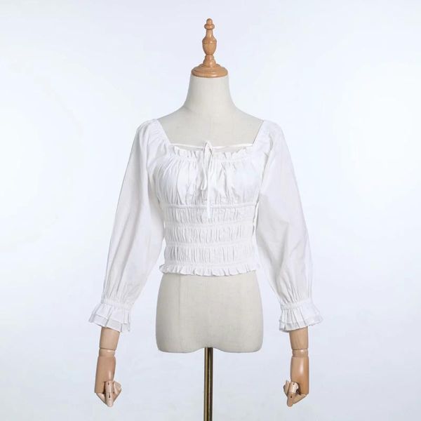 women's polos elegant scoop neck cotton long sleeve regular length tank dlsy324, White
women's polos elegant scoop neck cotton long sleeve regular length tank dlsy324, White