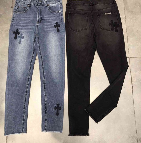 crosin 2021 spring and summer fashionable lace high waist slim hip cross applique embroidered leg jeans, White;black
crosin 2021 spring and summer fashionable lace high waist slim hip cross applique embroidered leg jeans, White;black