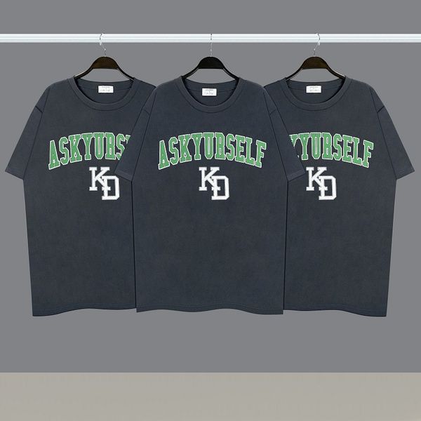 green letter printed tee short sleeve t-shirt men women 1 vintage heavy fabric, White;black
green letter printed tee short sleeve t-shirt men women 1 vintage heavy fabric, White;black