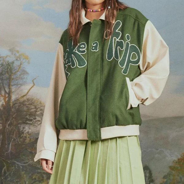 women's jackets american baseball jacket coat with zipper for women 2022 fluffy fashion streetwear, Black;brown
women's jackets american baseball jacket coat with zipper for women 2022 fluffy fashion streetwear, Black;brown