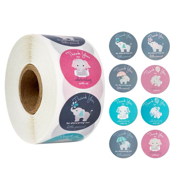 8 Designs Cartoon Cute Elephant Pattern Thank You Reward Sticker 500pcs/roll 1 for Kids Birthday Party Supplies Decor Sticker
8 Designs Cartoon Cute Elephant Pattern Thank You Reward Sticker 500pcs/roll 1 for Kids Birthday Party Supplies Decor Sticker