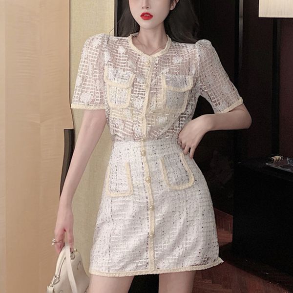 korean sweet summer two female rentals shirt perspective + mini skirts suit 2 piece women's ensemble, Black
korean sweet summer two female rentals shirt perspective + mini skirts suit 2 piece women's ensemble, Black