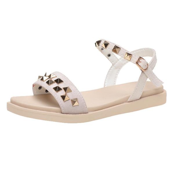 sandals women's round toe rivet buckles 2021 summer simpple flat sole solid breathable soft bottom ladies casual shoes, Black
sandals women's round toe rivet buckles 2021 summer simpple flat sole solid breathable soft bottom ladies casual shoes, Black