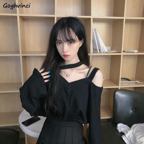 women's t-shirt long sleeve t-shirts women off-shoulder halter v-neck sweet leisure chic designed ins korean fashion t shirt streetwear, White
women's t-shirt long sleeve t-shirts women off-shoulder halter v-neck sweet leisure chic designed ins korean fashion t shirt streetwear, White