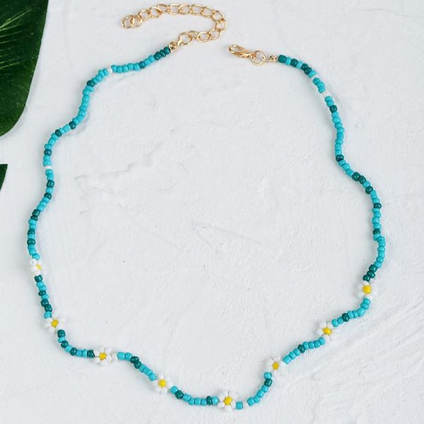 chains bohemian ladies fashion glass beads blue chain necklaces for women beach style handmade beaded white flower necklace jewelry, Silver
chains bohemian ladies fashion glass beads blue chain necklaces for women beach style handmade beaded white flower necklace jewelry, Silver