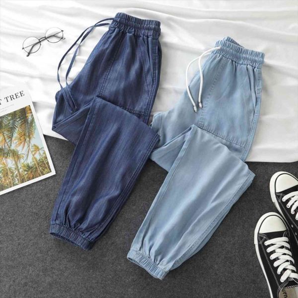 soft pants loose drawstring women jeans high waist harem denim solid summer thin casual trousers streetwear, Blue
soft pants loose drawstring women jeans high waist harem denim solid summer thin casual trousers streetwear, Blue