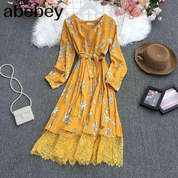 spring temperament all-match o-neck long sleeve dress sashes waist slim lace stitching 210512, Black;gray
spring temperament all-match o-neck long sleeve dress sashes waist slim lace stitching 210512, Black;gray