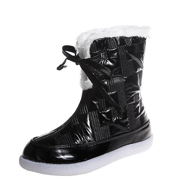 boots 2021 fashion winter women shoes pu leather ankle short plush warm female snow non-slip booties mujer plus size 35-43, Black
boots 2021 fashion winter women shoes pu leather ankle short plush warm female snow non-slip booties mujer plus size 35-43, Black