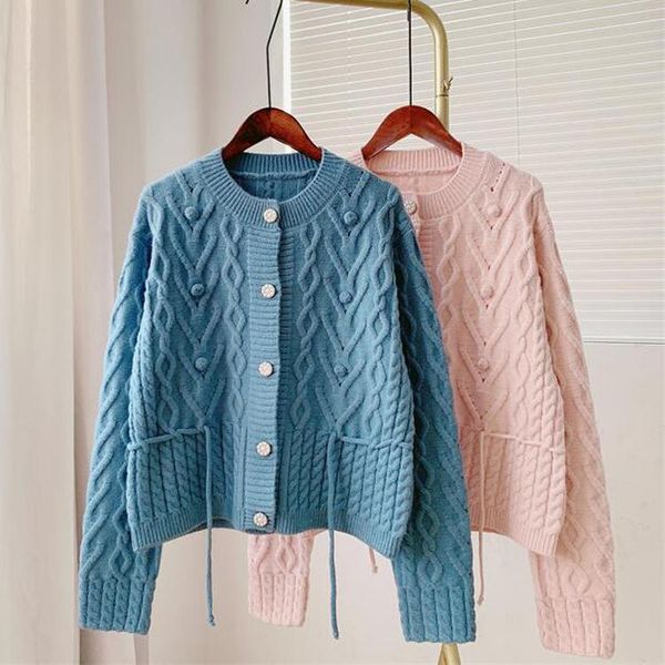 women's knits & tees 2021 autumn cardigans o-neck knitted women long sleeve single button loose style pink blue cute sweater female, White
women's knits & tees 2021 autumn cardigans o-neck knitted women long sleeve single button loose style pink blue cute sweater female, White