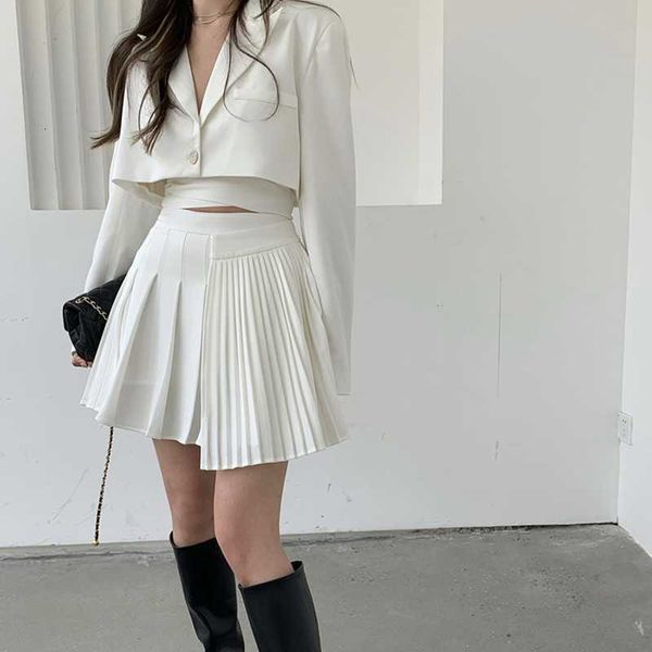 two piece dress fall fashion women's jacket mini skirt set two-piece no0y, White
two piece dress fall fashion women's jacket mini skirt set two-piece no0y, White