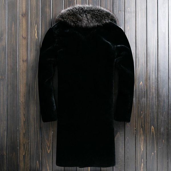 men's leather & faux luxury winter real fur middle length sheepskin genuine overcoat men sheep shearing coat fashion warm natural coats, Black
men's leather & faux luxury winter real fur middle length sheepskin genuine overcoat men sheep shearing coat fashion warm natural coats, Black