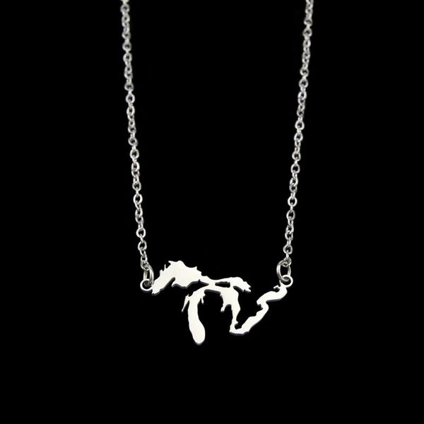 pendant necklaces great lakes michigan stainsteel jewelry windy lake landview map next chicago clavicle necklace, Silver
pendant necklaces great lakes michigan stainsteel jewelry windy lake landview map next chicago clavicle necklace, Silver