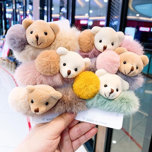 cute fur ball bear elastic air ties women girl's ponytail holder kids rope hair band accessories children's elastic1
cute fur ball bear elastic air ties women girl's ponytail holder kids rope hair band accessories children's elastic1