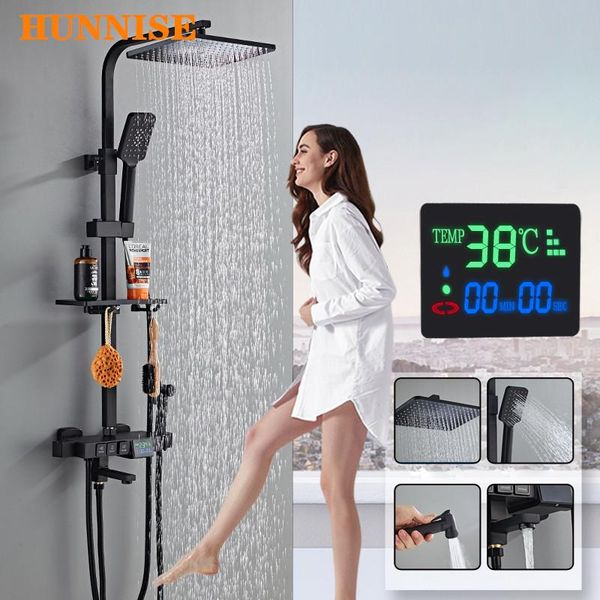 shower set luxury thermostatic mixer black bronze bathroom digital faucet system rainfall hand head sets
shower set luxury thermostatic mixer black bronze bathroom digital faucet system rainfall hand head sets