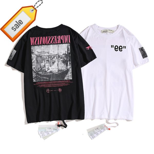 off casual 2021 fashion summer loose short sleeve men's and women's t-shirt batch, White;black
off casual 2021 fashion summer loose short sleeve men's and women's t-shirt batch, White;black