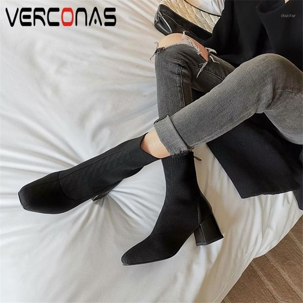 boots verconas 2021 elegant women ankle autumn winter knitting back zipper shoes casual woman stretch1, Black
boots verconas 2021 elegant women ankle autumn winter knitting back zipper shoes casual woman stretch1, Black