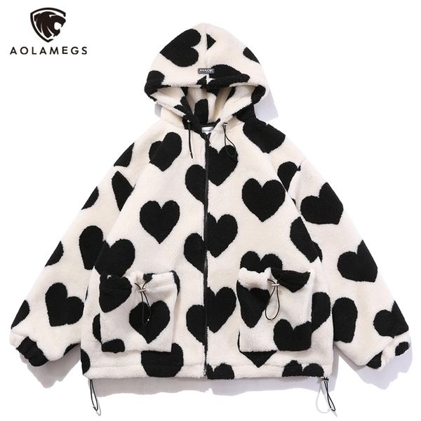 aolamegs cute heart-shaped print lambswool winter jacket men drawstring pockets zipper hooded high street warm couple streetwear 211008, Black;brown
aolamegs cute heart-shaped print lambswool winter jacket men drawstring pockets zipper hooded high street warm couple streetwear 211008, Black;brown