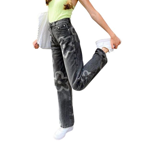 women's jeans pants basic high waist floral print relaxed fit casual long denim streetwear y2k, Blue
women's jeans pants basic high waist floral print relaxed fit casual long denim streetwear y2k, Blue