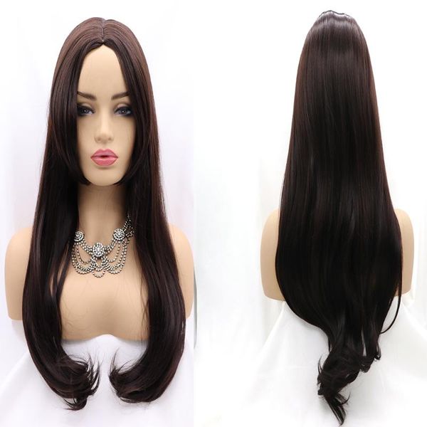 synthetic wigs melody dark brown soft full machine made straight none-lace wig heat resistant fiber hair for women makeup party, Black
synthetic wigs melody dark brown soft full machine made straight none-lace wig heat resistant fiber hair for women makeup party, Black