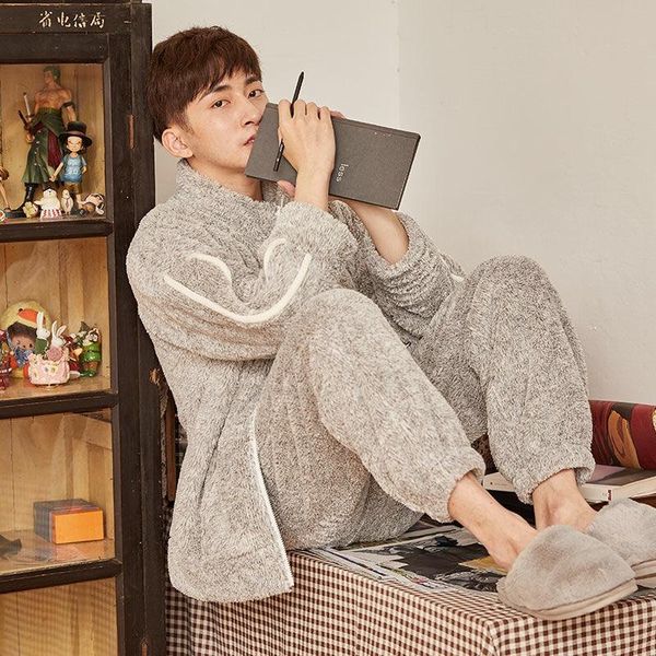 men's sleepwear 2021 winter male pajamas set thicken warm soft flannel 2pcs pyjamas suit plus size fashion for men, Black;brown
men's sleepwear 2021 winter male pajamas set thicken warm soft flannel 2pcs pyjamas suit plus size fashion for men, Black;brown