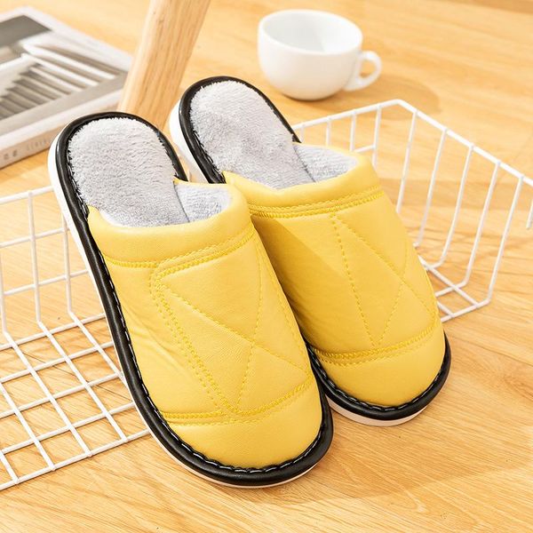 slippers women leather winter waterproof plush indoor memory foam soft couple male house big size 45, Black
slippers women leather winter waterproof plush indoor memory foam soft couple male house big size 45, Black