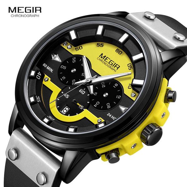 wristwatches megir 24 hours chronograph quartz watches waterproof casual leather wristwatch for man luminous hands sports watch 2080 yellow, Slivery;brown
wristwatches megir 24 hours chronograph quartz watches waterproof casual leather wristwatch for man luminous hands sports watch 2080 yellow, Slivery;brown