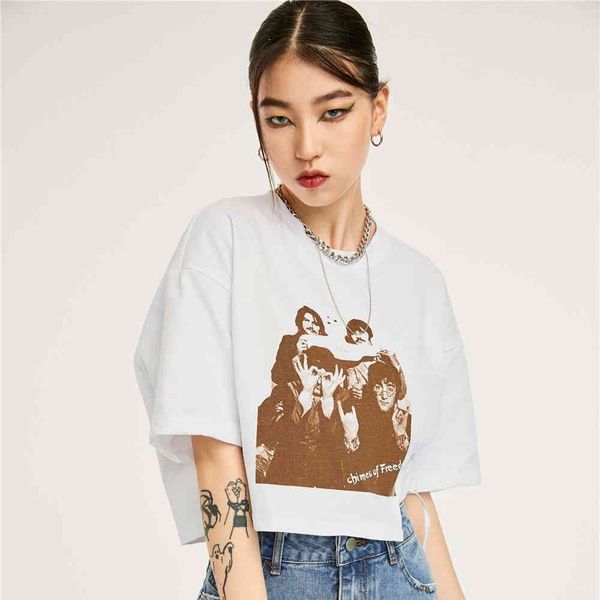 women's t-shirt print women t-shirt fashion casual round collar short sleeve side bandage harajuku streetwear loose pullover y, White
women's t-shirt print women t-shirt fashion casual round collar short sleeve side bandage harajuku streetwear loose pullover y, White