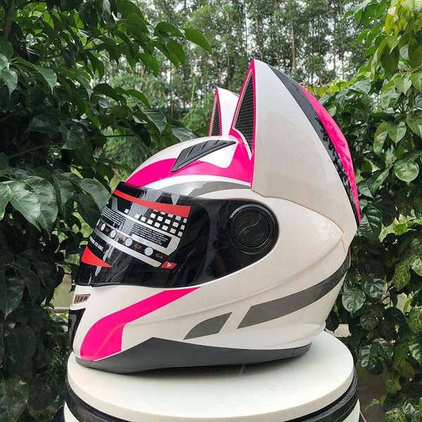 motorcycle helmets men women full face racing helmet personality cat capacete de motor purple cat's ear hat
motorcycle helmets men women full face racing helmet personality cat capacete de motor purple cat's ear hat