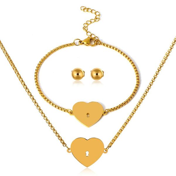 earrings & necklace fashion butterfly heart jewelry set bracelet gold color stainless steel sets for women bijou gift, Silver
earrings & necklace fashion butterfly heart jewelry set bracelet gold color stainless steel sets for women bijou gift, Silver