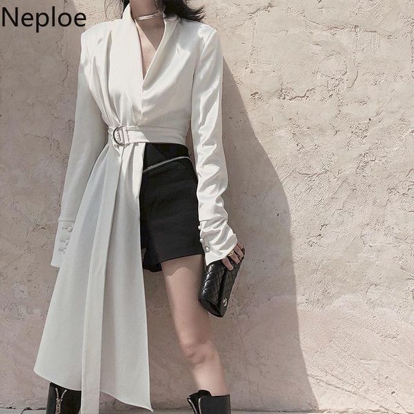 neploe 2021 harajuku jacket women korean fashion irregular v-neck long sleeve slim waist blazer temperament coat female women's jacket, Black;brown
neploe 2021 harajuku jacket women korean fashion irregular v-neck long sleeve slim waist blazer temperament coat female women's jacket, Black;brown