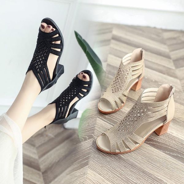 women fashion crystal hollow out peep toe wedges sandals high heeled shoes zapatos mujer tacon chaussures femme sandles, Black
women fashion crystal hollow out peep toe wedges sandals high heeled shoes zapatos mujer tacon chaussures femme sandles, Black