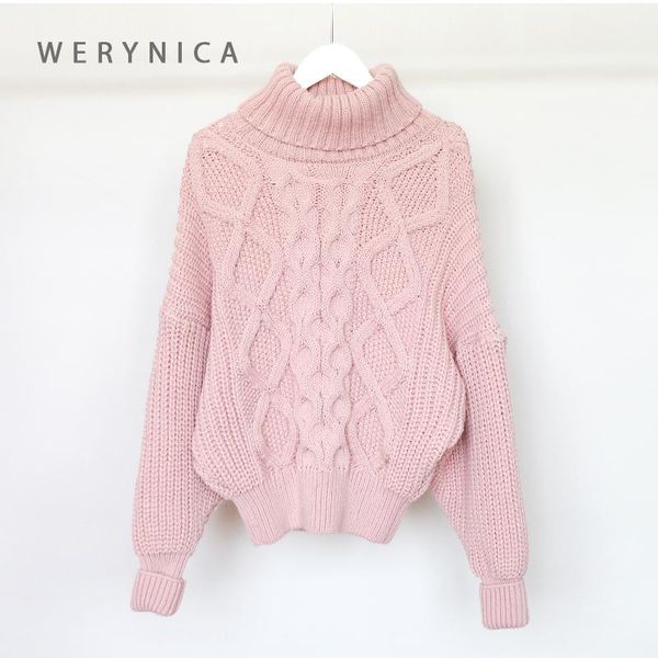 women's sweaters werynica sweater turtleneck winter clothes women oversized poluver large thick knitting korean style chic, White;black
women's sweaters werynica sweater turtleneck winter clothes women oversized poluver large thick knitting korean style chic, White;black