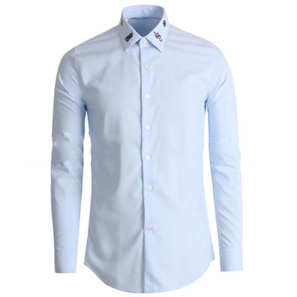 men's casual shirts spring/summer long-sleeved shirt male collar embroidered cotton finish fashion oversed, White;black
men's casual shirts spring/summer long-sleeved shirt male collar embroidered cotton finish fashion oversed, White;black