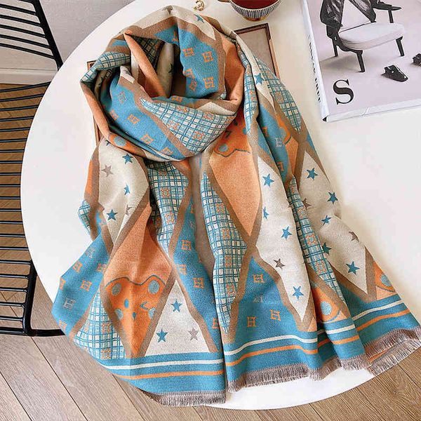 70% off design scarf winter new thickened warm imitation cashmere women's spring and autumn multifunctional long shawl versatile temper, Blue;gray
70% off design scarf winter new thickened warm imitation cashmere women's spring and autumn multifunctional long shawl versatile temper, Blue;gray