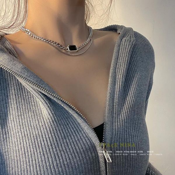 chains fashion double necklace female simple sweater chain hip hop clavicle jewelry, Silver
chains fashion double necklace female simple sweater chain hip hop clavicle jewelry, Silver