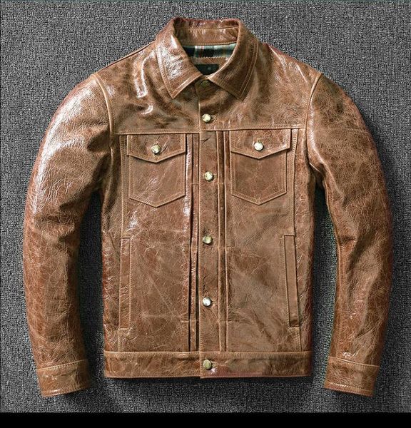 men's leather & faux korean style slim fit genuine jackets cow vintage coat c646, Black
men's leather & faux korean style slim fit genuine jackets cow vintage coat c646, Black