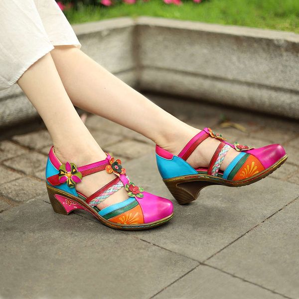 bright flowers contrast color magic stick slope heel round head mary jane sho hollow sandals, Black
bright flowers contrast color magic stick slope heel round head mary jane sho hollow sandals, Black