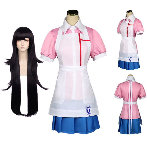 anime danganronpa 2 cosplay costumes mikan tsumiki jk school uniform woman dress wig set cosplay costume halloween party props, Black
anime danganronpa 2 cosplay costumes mikan tsumiki jk school uniform woman dress wig set cosplay costume halloween party props, Black