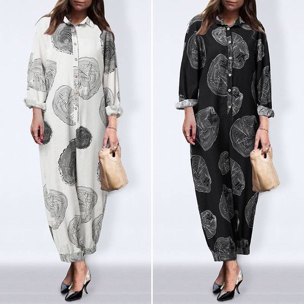 casual dresses loose fashion playsuits vonda women vintage jumpsuits 2021 autumn printed overalls kaftan wide leg pants feminina s, Black;gray
casual dresses loose fashion playsuits vonda women vintage jumpsuits 2021 autumn printed overalls kaftan wide leg pants feminina s, Black;gray